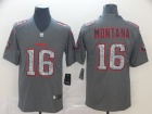 San Francisco 49ers #16 Joe Montana  Gray Fashion Static Limited Jersey