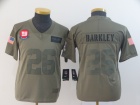 Youth New York Giants #26 Saquon Barkley 2019 Olive Salute to Service Limited Jersey