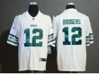 Green Bay Packers #12 Aaron Rodgers White Team Logos Vapor Limited Jersey