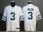 Seattle Seahawks #3 Russell Wilson White Team Logos Vapor Limited Jersey