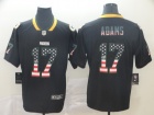 Green Bay Packers #17 Davante Adams Black USA Flag Vapor Limited Jersey