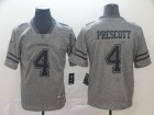 Dallas Cowboys #4 Dak Prescot Gridiron Gray Limited Jersey