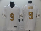 New Orleans Saints #9 Drew Brees White Team Logos Vapor Limited Jersey