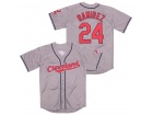 Cleveland Indians #24 Jose Ramirez Grey Turn Back Jersey