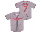 Cleveland Indians #7 Kenny Lofton Gray Turn Back Jersey