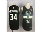 Nike Milwaukee Bucks #34 Giannis Antetokounmpo Black City Basketball Jersey