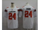 Cleveland Browns #24 Nick Chubb White Vapor Limited Jersey