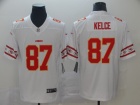 Kansas City Chiefs #87 Travis Kelce White Team Logos Limited Jersey