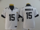 Youth Jacksonville Jaguars #15 Gardner Minshew II White Vapor Limited Jersey