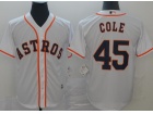 Houston Astros #45 Gerrit Cole White Cool Base Jersey