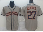 Houston Astros #27 Jose Altuve Grey Cool Base Jersey