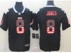 New York Giants #8 Daniel Jones Black USA Flag Fashion Limited Jersey