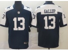 Dallas Cowboys #13 Michael Gallup Blue Thanksgiving Mens Vapor Untouchable Limited Jersey