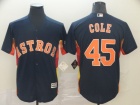 Houston Astros #45 Gerrit Cole Blue Cool Base Jersey