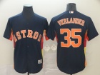 Houston Astros #35 Justin Verlander Blue Cool Base Jersey