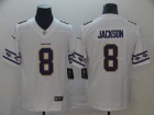 Baltimore Ravens #8 Lamar Jackson White Team Logos Limited Jerseys