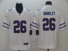 New York Giants #26 Saquon Barkley White Team Logos Limited Jersey