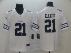 Dallas Cowboys #21 Ezekiel Elliott White Team Logos Limited Jersey