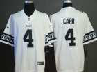 Oakland Raiders #4 Derek Carr White Team Logos Vapor Limited Jersey