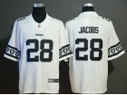 Oakland Raiders #28 Josh Jacobs White Team Logos Vapor Limited Jersey