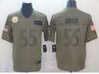 Pittsburgh Steelers #55 Devin Bush 2019 Olive Salute to Service Limited Jersey