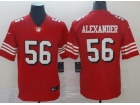 San Francisco 49ers #56 Kwon Alexander Red Throwback Limited Football Jersey