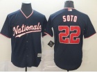 Washington Nationals #22 Juan Soto Blue New Style Cool Base Jersey