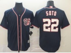 Washington Nationals #22 Juan Soto Blue Cool Base Jersey