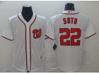 Washington Nationals #22 Juan Soto White Cool Base Jersey