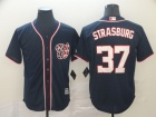 Washington Nationals #37 Stephen Strasburg Blue Cool Base Jerseys