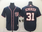 Washington Nationals #31 Max Scherzer Blue Cool Base Jerseys