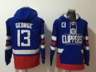 Los Angeles Clippers #13 Paul George Blue Hoodie