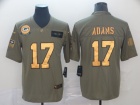 Green Bay Packers #17 Davante Adams 2019 Olive Golden Number Salute to Service Limited Jersey