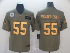 Dallas Cowboys #55 Leighton Vander Esch 2019 Olive Golden Number Salute to Service Limited Jersey