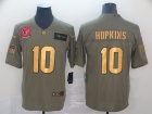 Houston Texans #10 DeAndre Hopkins 2019 Olive Golden Number Salute to Service Limited Jersey