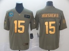 Jacksonville Jaguars #15 Gardner Minshew II 2019 Olive Golden Number Salute to Service Limited Jerse...