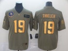 Minnesota Vikings #19 Adam Thielen 2019 Olive Golden Number Salute to Service Limited Jersey