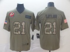 Washington Redskins #21 Sean Taylor 2019 Olive Camo Salute to Service Limited Jersey