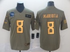 Tennessee Titans #8 Marcus Mariota 2019 Olive Golden Number Salute to Service Limited Jersey