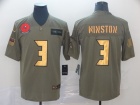 Tampa Bay Buccaneers #3 Jameis Winston   2019 Olive Golden Number Salute to Service Limited Jersey