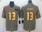 Tampa Bay Buccaneers #13 Mike Evans 2019 Olive Golden Number Salute to Service Limited Jersey