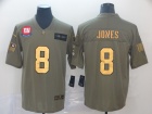 New York Giants #8 Daniel Jones 2019 Olive Golden Number Salute to Service Limited Jersey