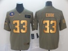 Minnesota Vikings #33 Dalvin Cook  2019 Olive Golden Number Salute to Service Limited Jersey