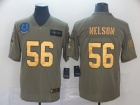 Indianapolis Colts #56 Quenton Nelson 2019 Olive Golden Number Salute to Service Limited Jersey