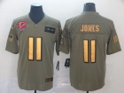 Atlanta Falcons #11 Julio Jones 2019 Olive Golden Number Salute to Service Limited Jersey