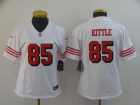 Woman San Francisco 49ers #85 George Kittle White Color Rush Limited Jersey