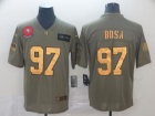 San Francisco 49ers #97 Nick Bosa 2019 Olive Golden Number Salute to Service Limited Jersey