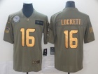 Seattle Seahawks #16 Tyler Lockett 2019 Olive Golden Number Salute to Service Limited Jersey