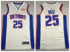 Nike Detroit Pistons #25 Derrick Rose Gray Basketball Jersey