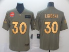 Denver Broncos #30 Phillip Lindsay 2019 Olive Golden Salute to Service Limited Jersey